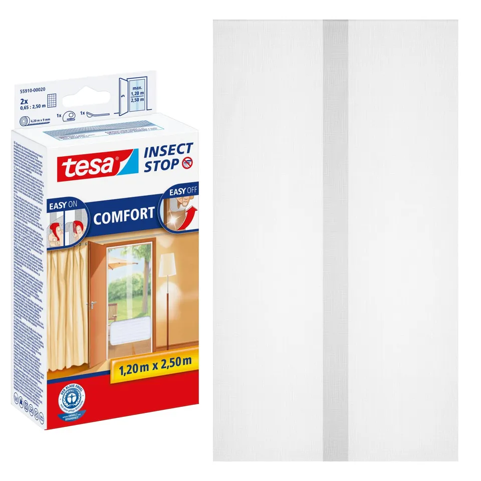 tesa-insect-stop-klett-fliegengitter-premium-t-2r-2x-65-cm-x-250-cm-wei-2 image 1