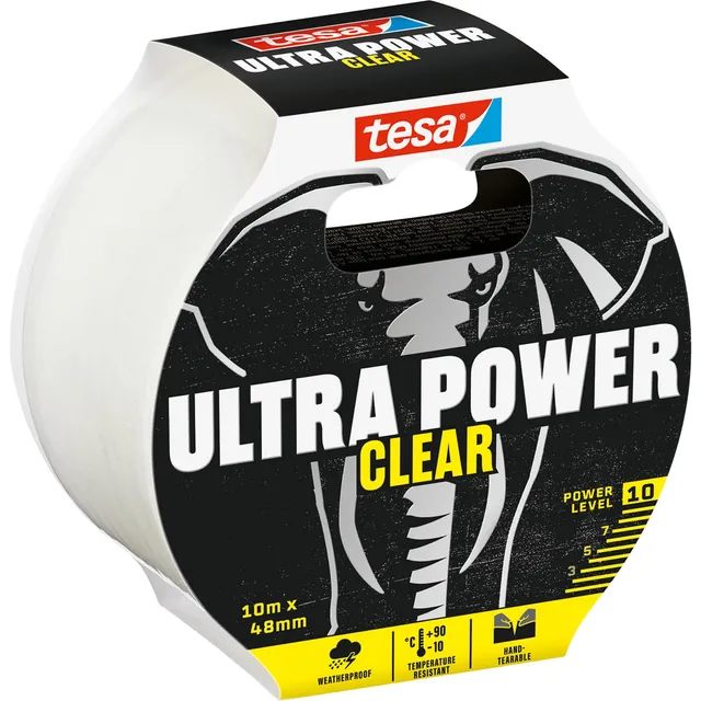 tesa-ultra-power-clear-repairing-tape-transparent-10-m-x-48-mm image 1