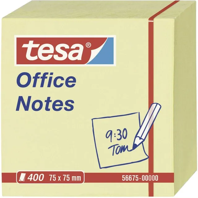 tesa-office-notes-haftnotizen-400-blatt-7-5-cm-x-7-5-cm-gelb image 1