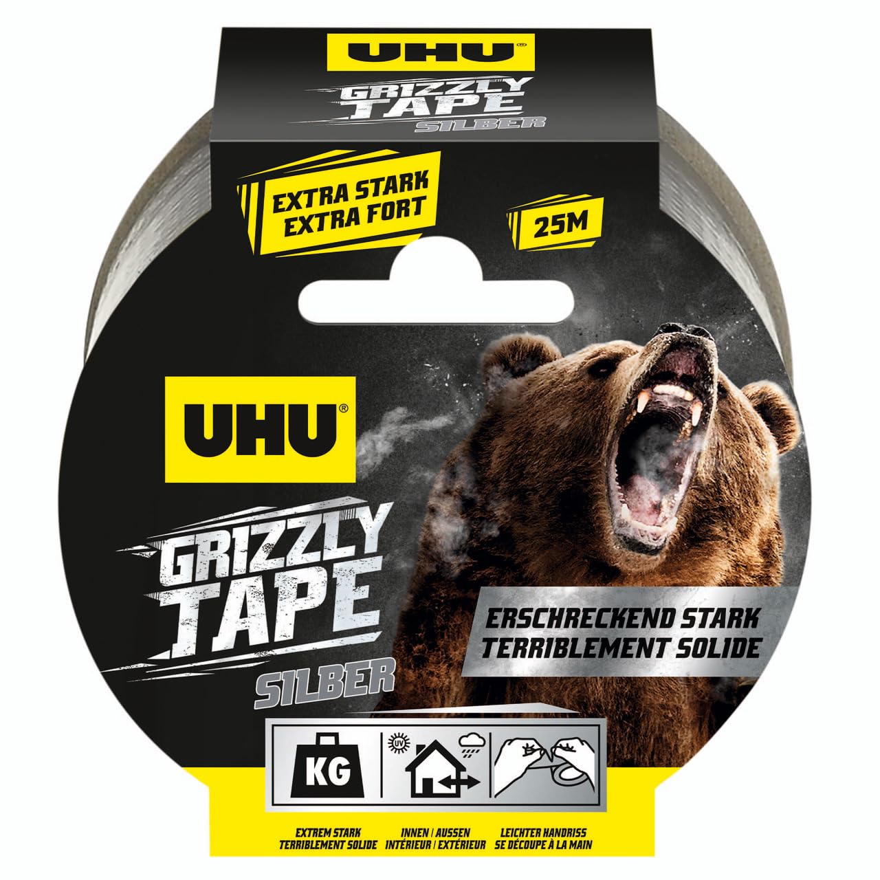 uhu-grizzly-tape-silber-5-cm-x-10-m-extra-starkes-gewebeband image 8