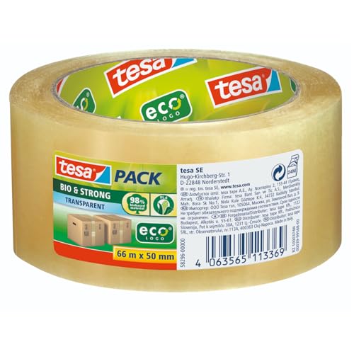 tesa-tesapack-bio-strong-paketklebeband-66-m-x-50-mm-transparent image 8