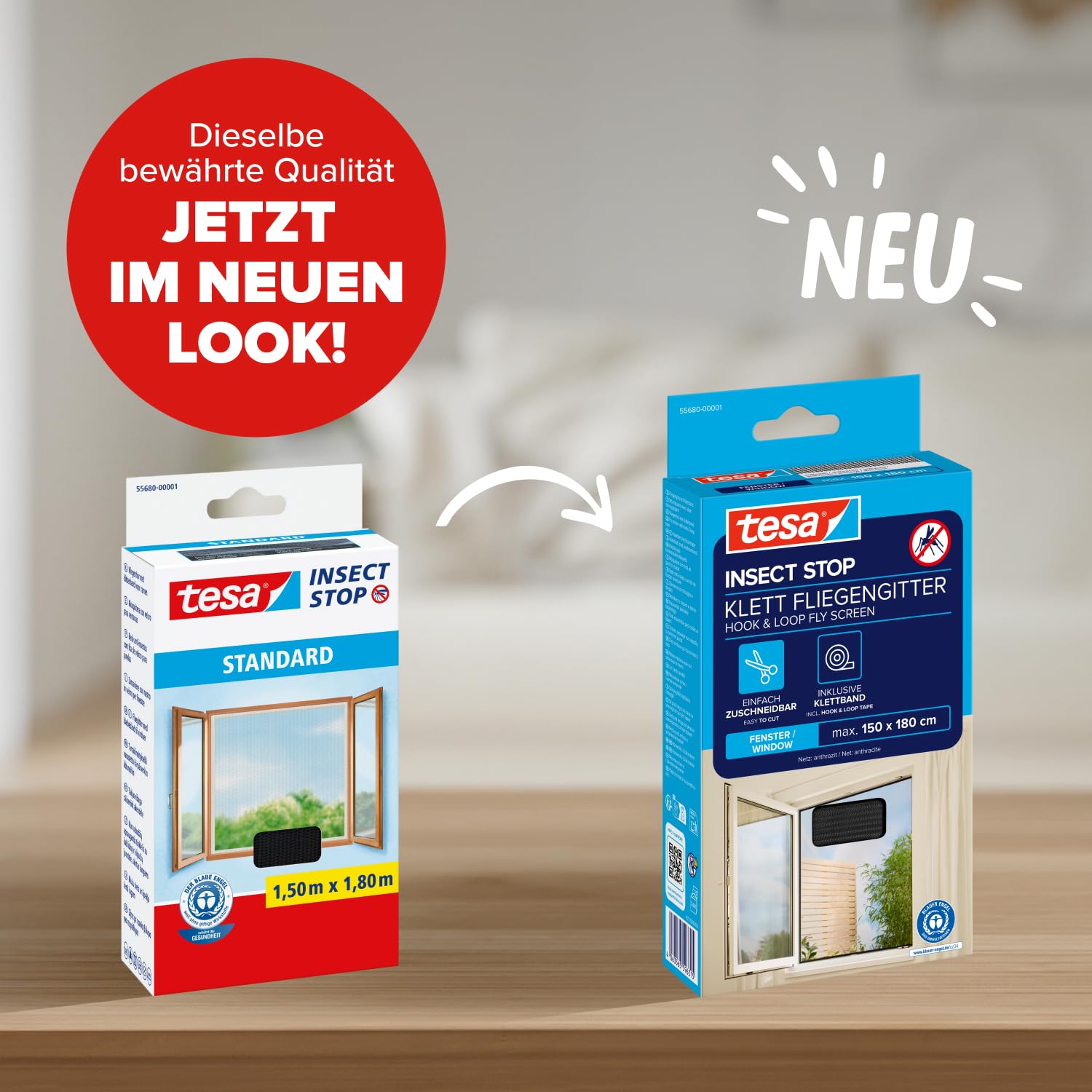 tesa-insect-stop-klett-fliegengitter-150-cm-x-180-cm-anthrazit image 2