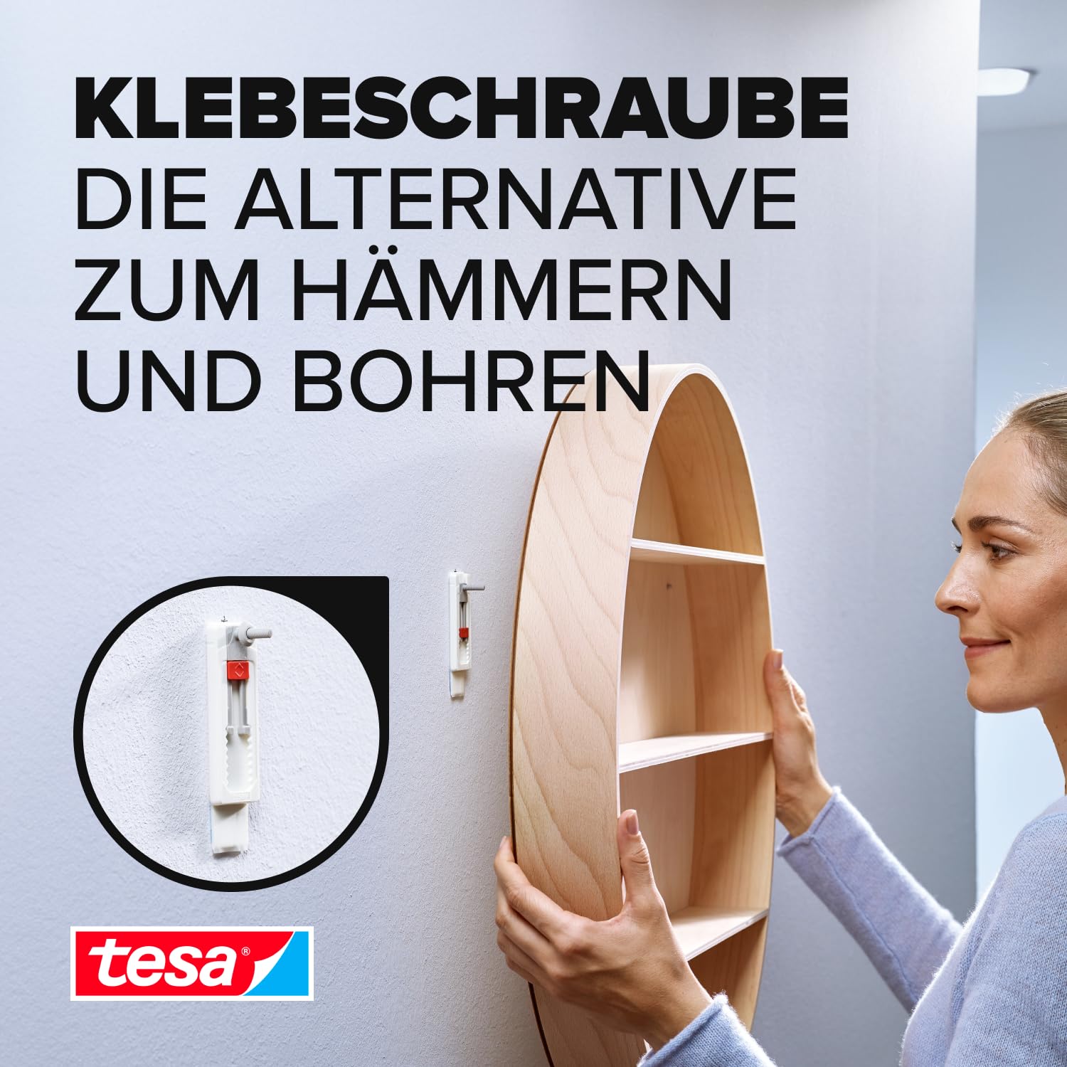 tesa-klebeschraube-verstellbar-f-r-tapete-putz-1-kg-2-schrauben-ohne-bohren image 2