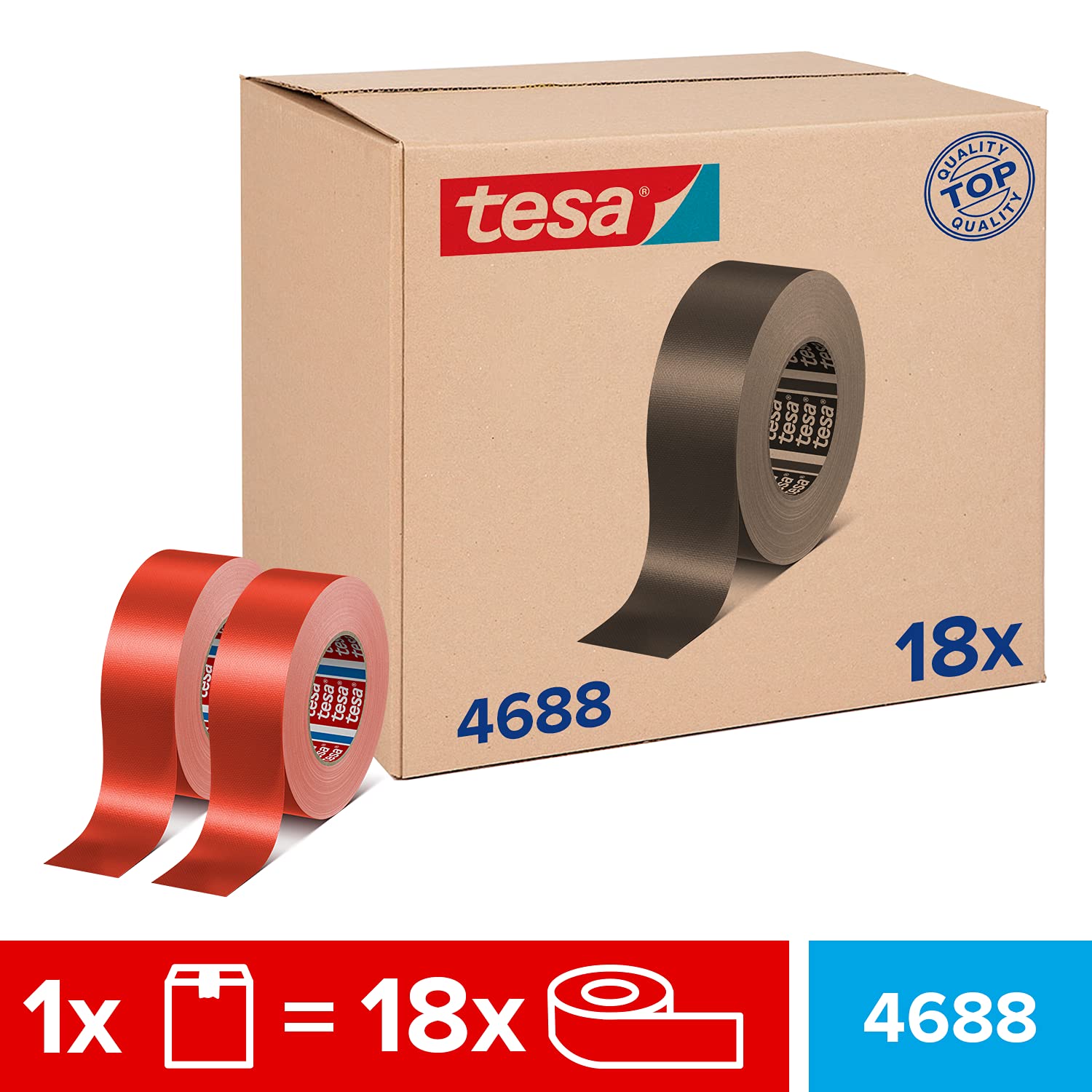 tesa-tesaband-4688-standard-gewebeband-18er-pack-rot-50-m-x-50-mm image 5