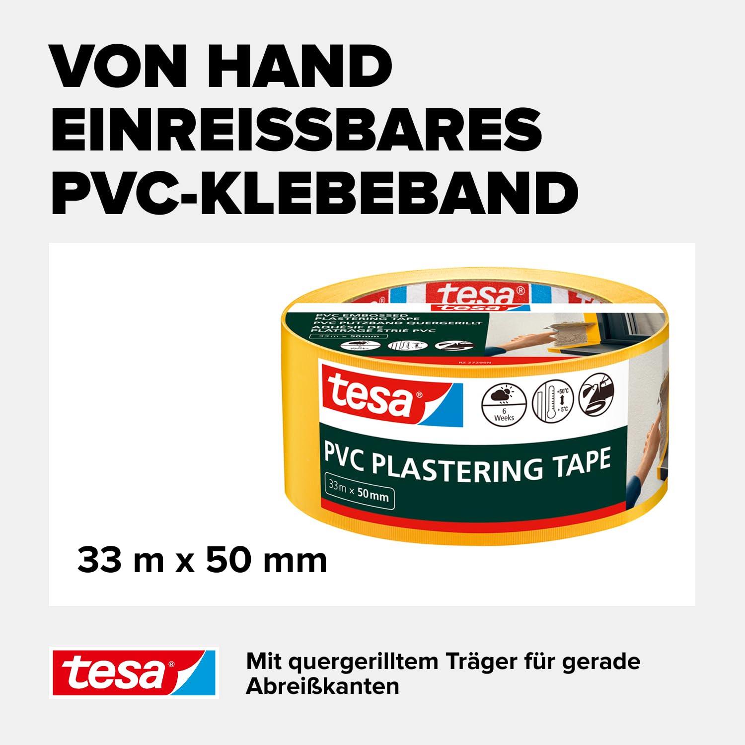 tesa-putzband-pvc-mit-pr-gung-gelb-33-m-x-50-mm image 3