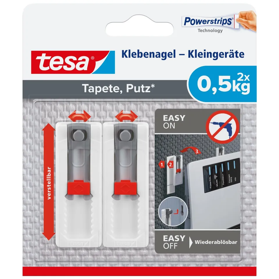 tesa-klebenagel-tapete-putz-0-5-kg-h-9hen-und-seitenverstellbar-2-stfcck image 1