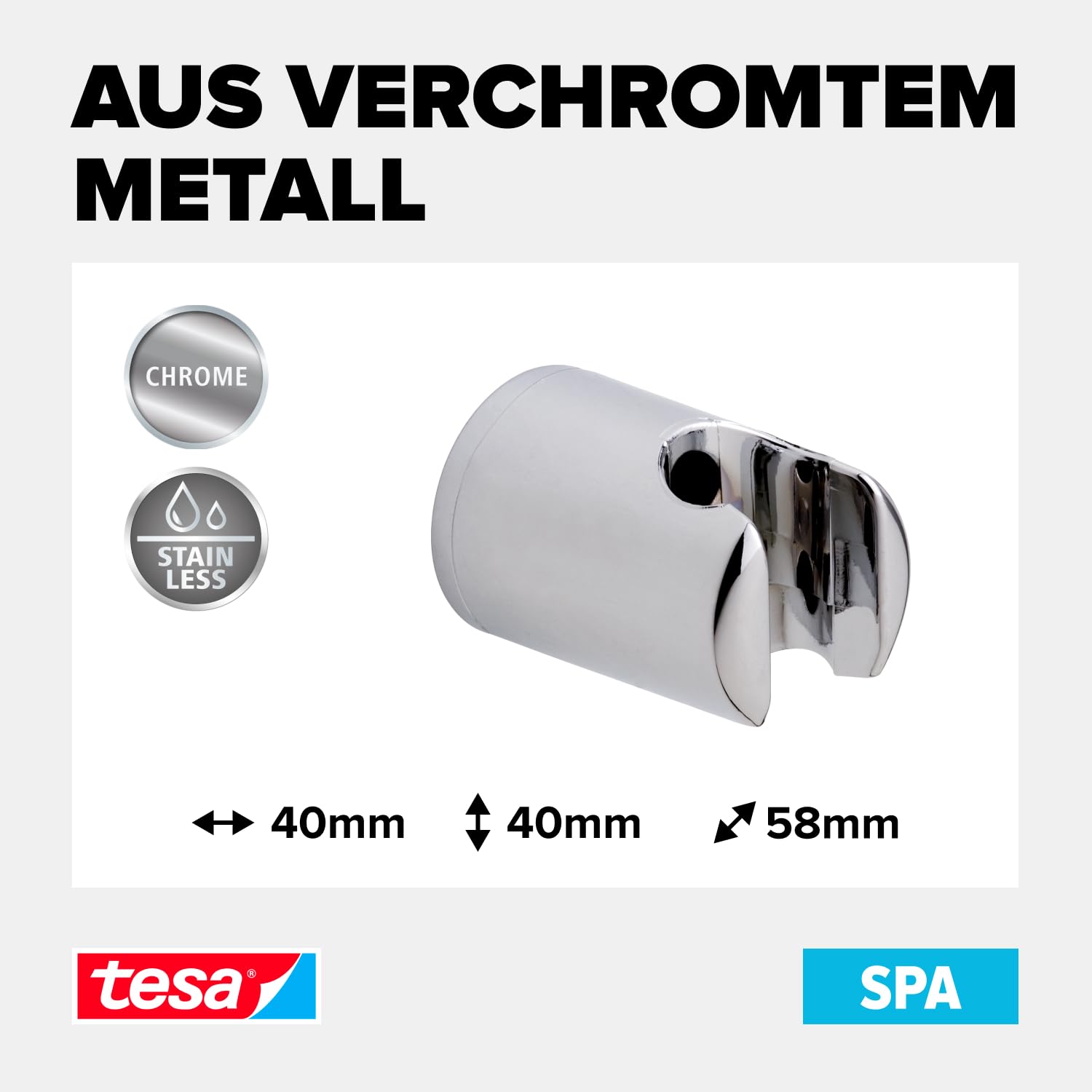 tesa-spaa-duschkopfhalterung-40-mm-x-40-mm-x-58-mm-chrom image 3
