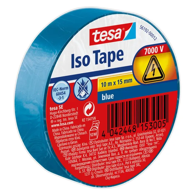tesa-iso-tape-isolierband-blau-10-m-x-15-mm image 1