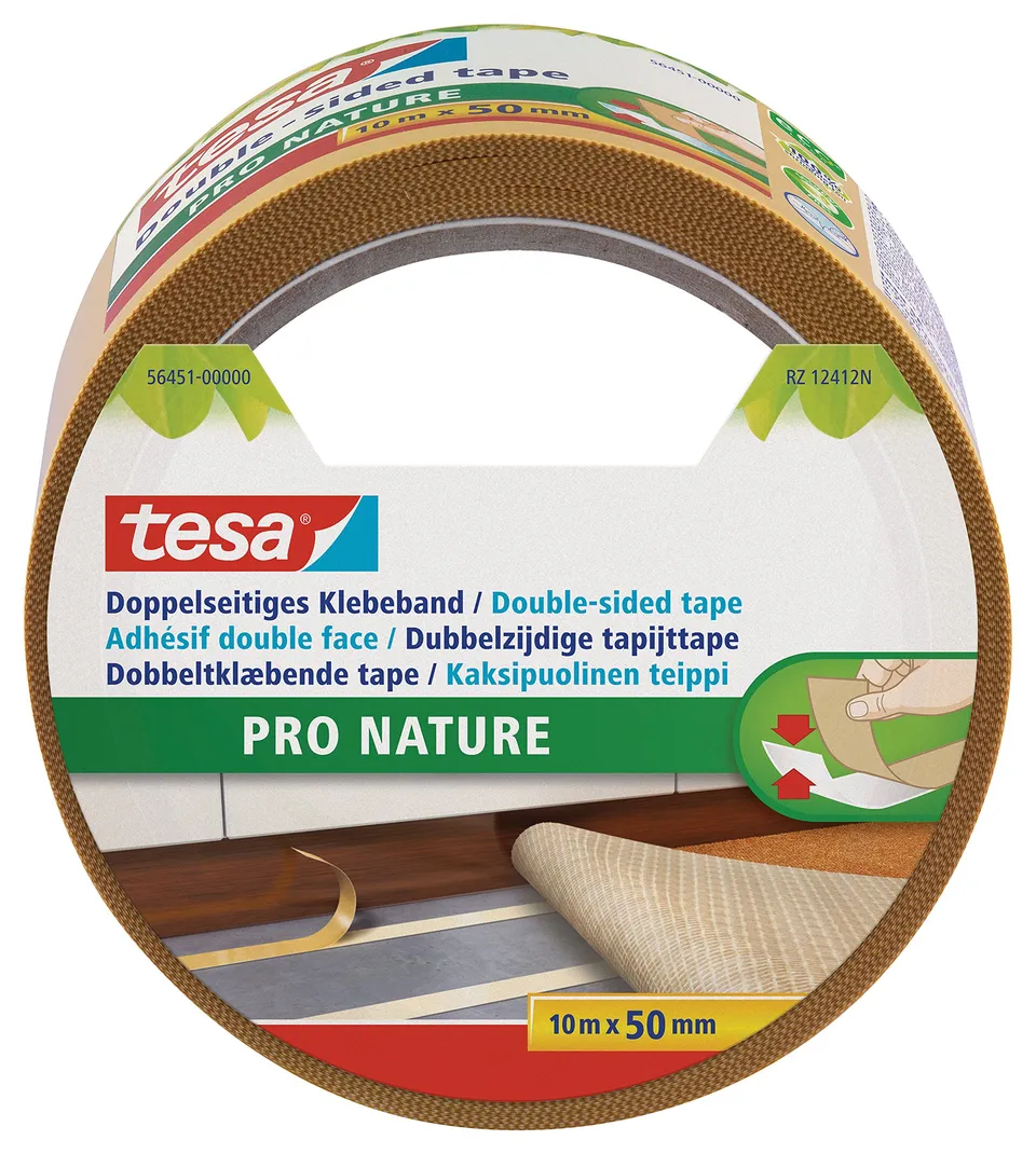 tesa-doppelseitiges-klebeband-pro-nature-10-m-x-50-mm image 1