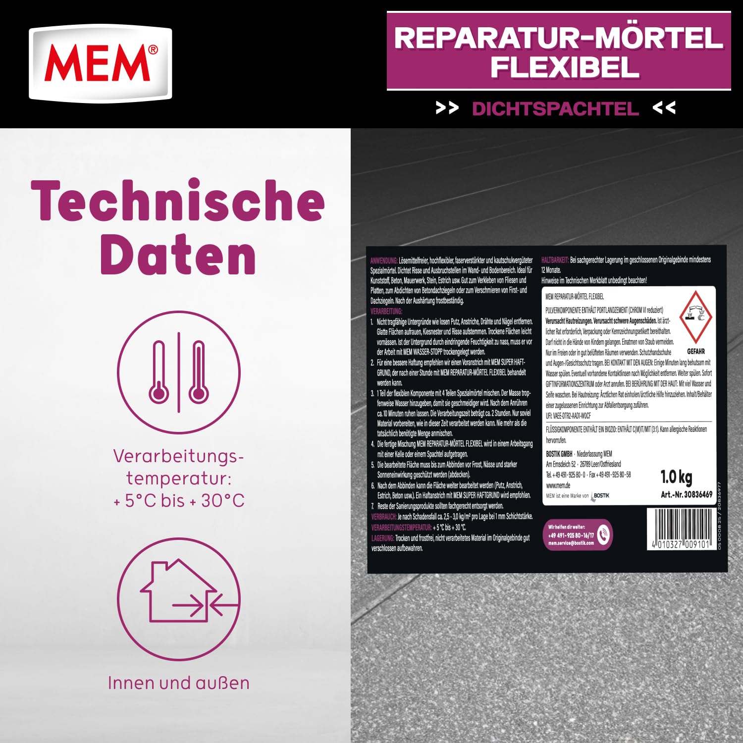 mem-reparaturm-rtel-flexibel-1-kg-eimer-2k-spezialm-rtel-grau image 3