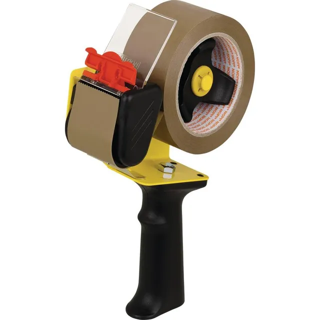 tesa-nopi-6600-paketbandabroller-mit-metallrahmen-ffcr-66-m-x-50-mm image 1
