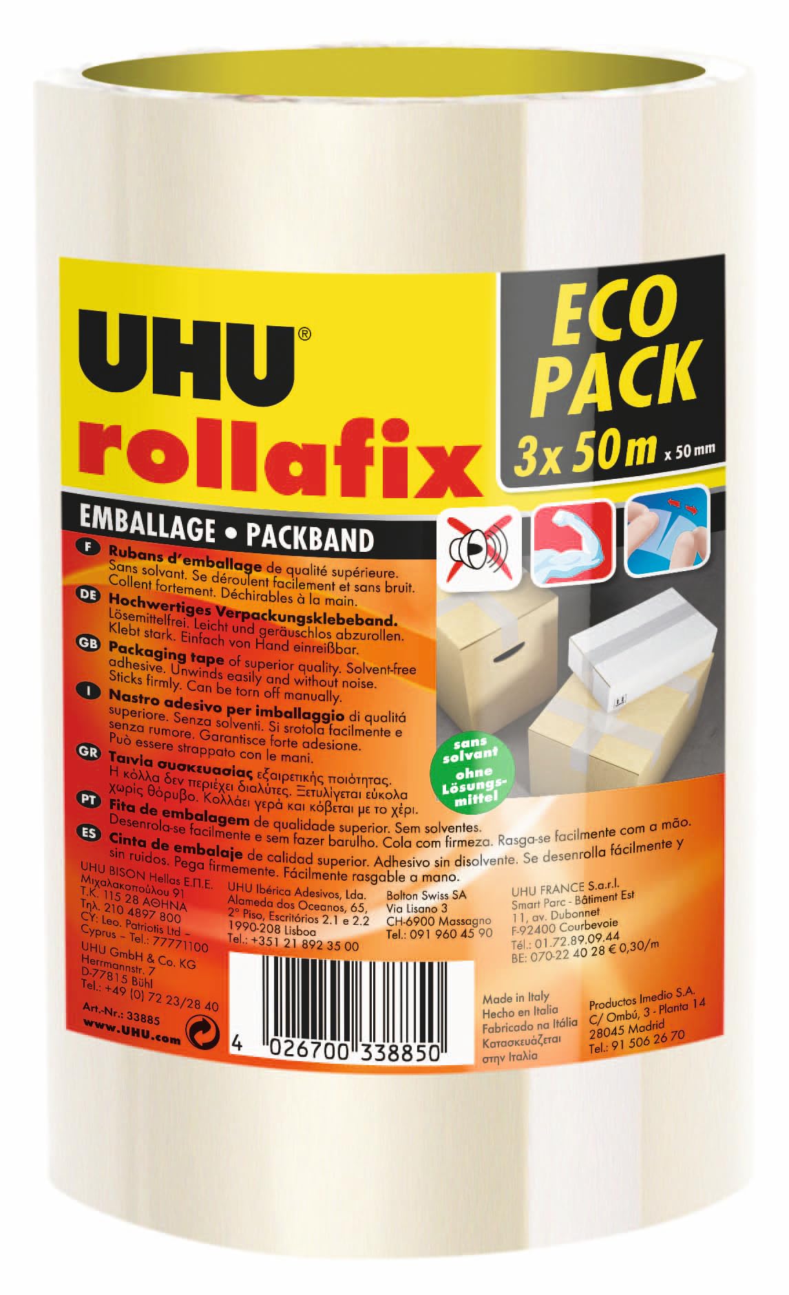 uhu-rollafix-packband-braun-50-mm-6-rollen-x-50-m-verpackungsklebeband image 7