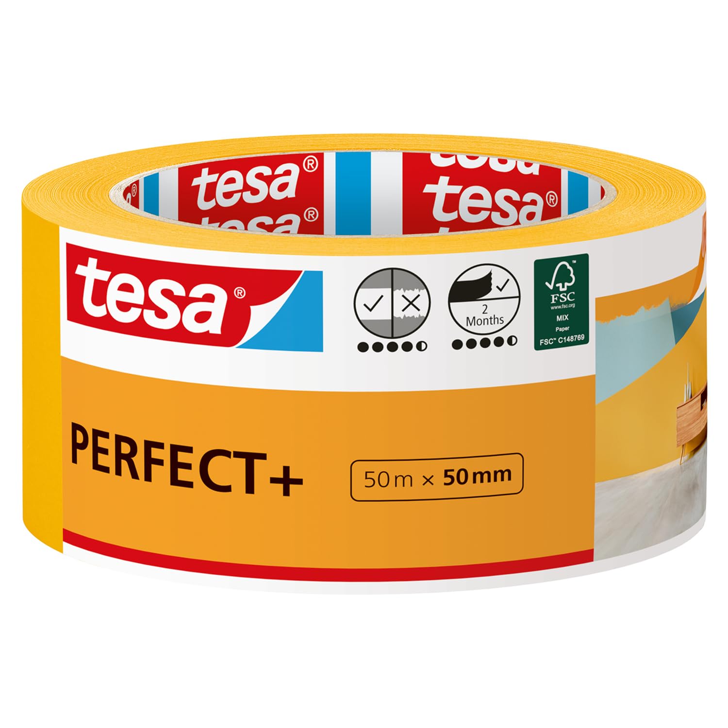 tesa-malerband-perfect-washi-abdeckband-gelb-50-m-x-50-mm image 1