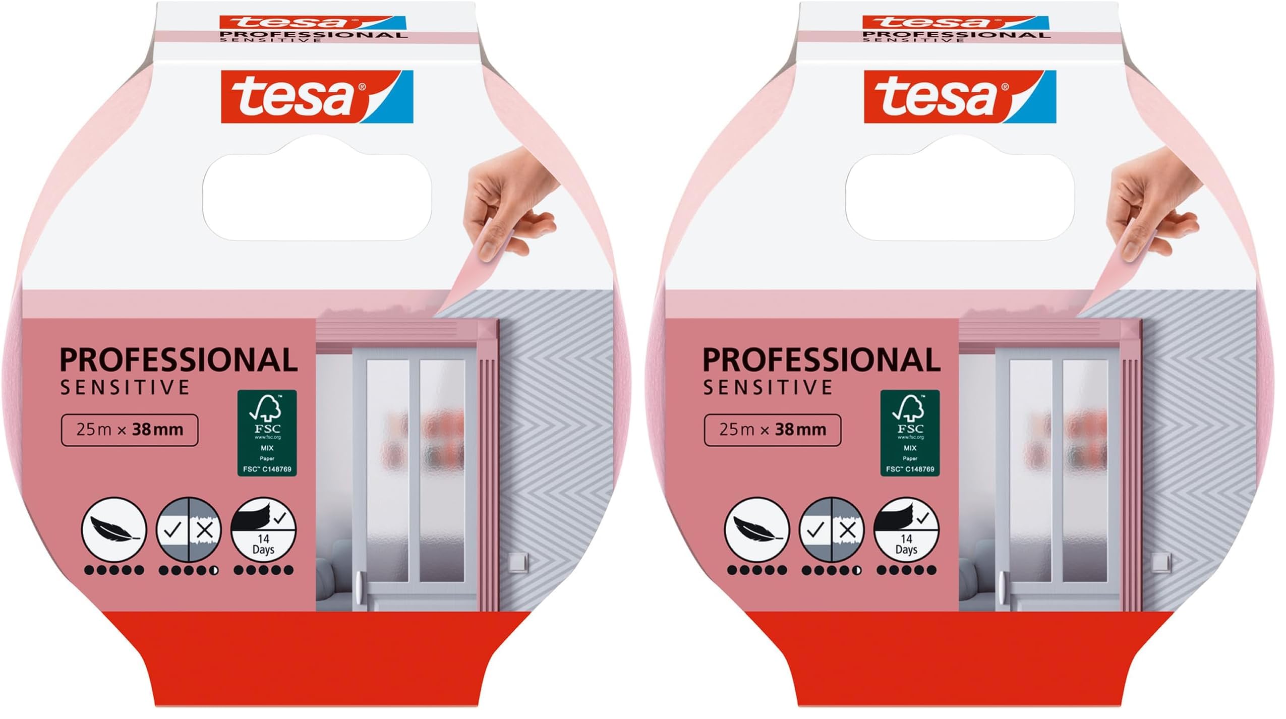 tesa-malerband-tapeten-hellrosa-25-m-x-38-mm-f-r-empfindliche-untergr-nde image 8