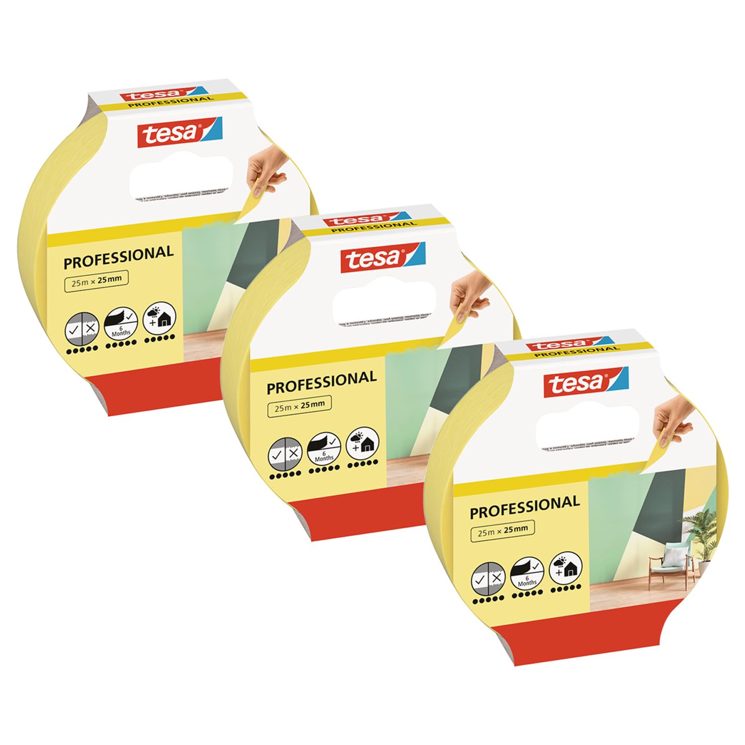 tesa-malerband-professional-gelb-2er-pack-25-m-x-25-mm image 8