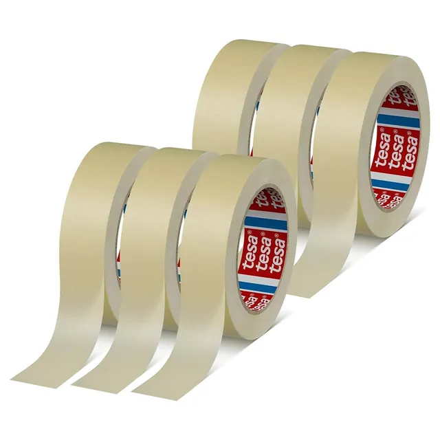 tesa-tesakrepp-4323-basic-malerband-6er-pack-hellbeige-50-m-x-50-mm image 1