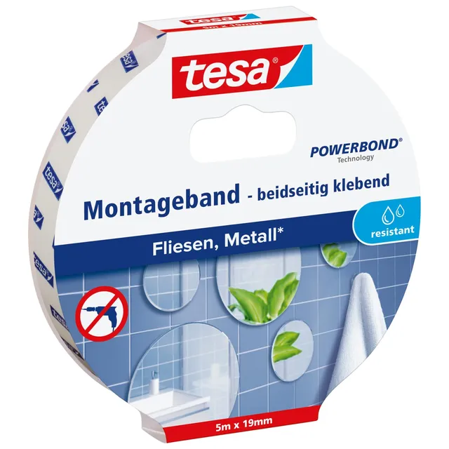 tesa-powerbond-montageband-f-r-fliesen-metall-5-m-x-19-mm-bis-10-kg image 1