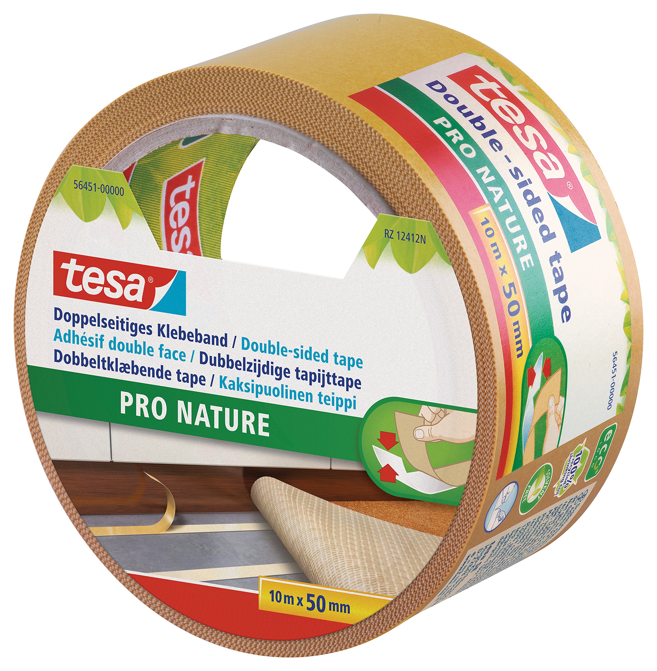 tesa-doppelseitiges-klebeband-pro-nature-10-m-x-50-mm image 2