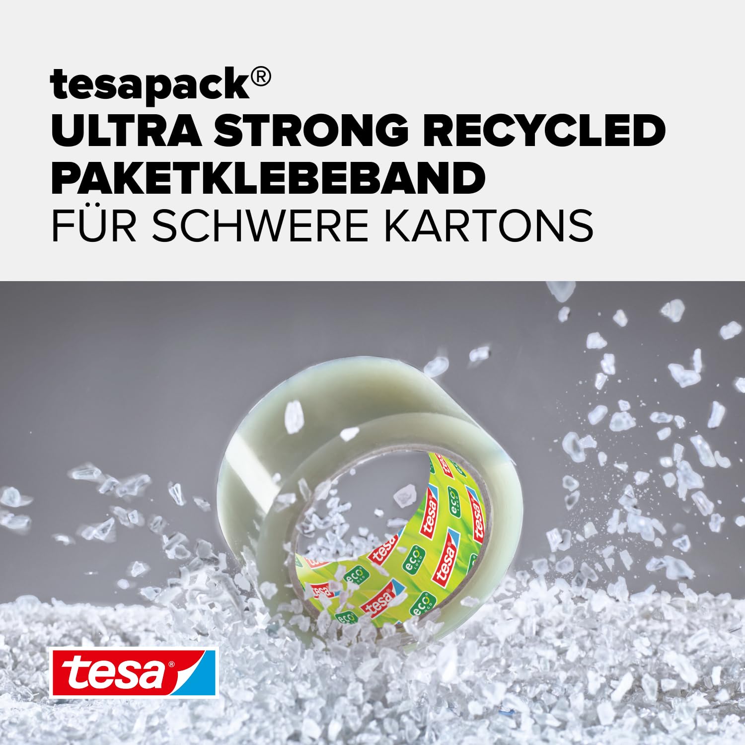tesa-tesapack-ultra-strong-recycled-packband-66-m-x-50-mm-transparent image 3