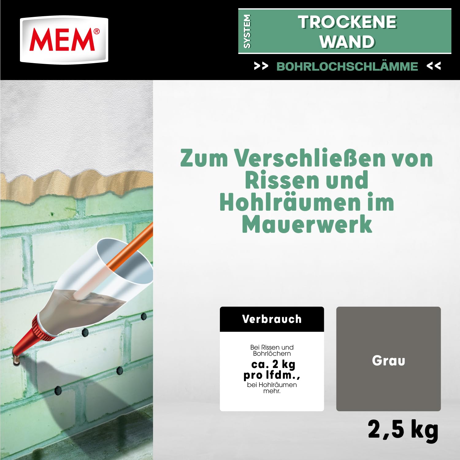 mem-system-trockene-wand-bohrlochschl-mme-5-kg-grau image 2