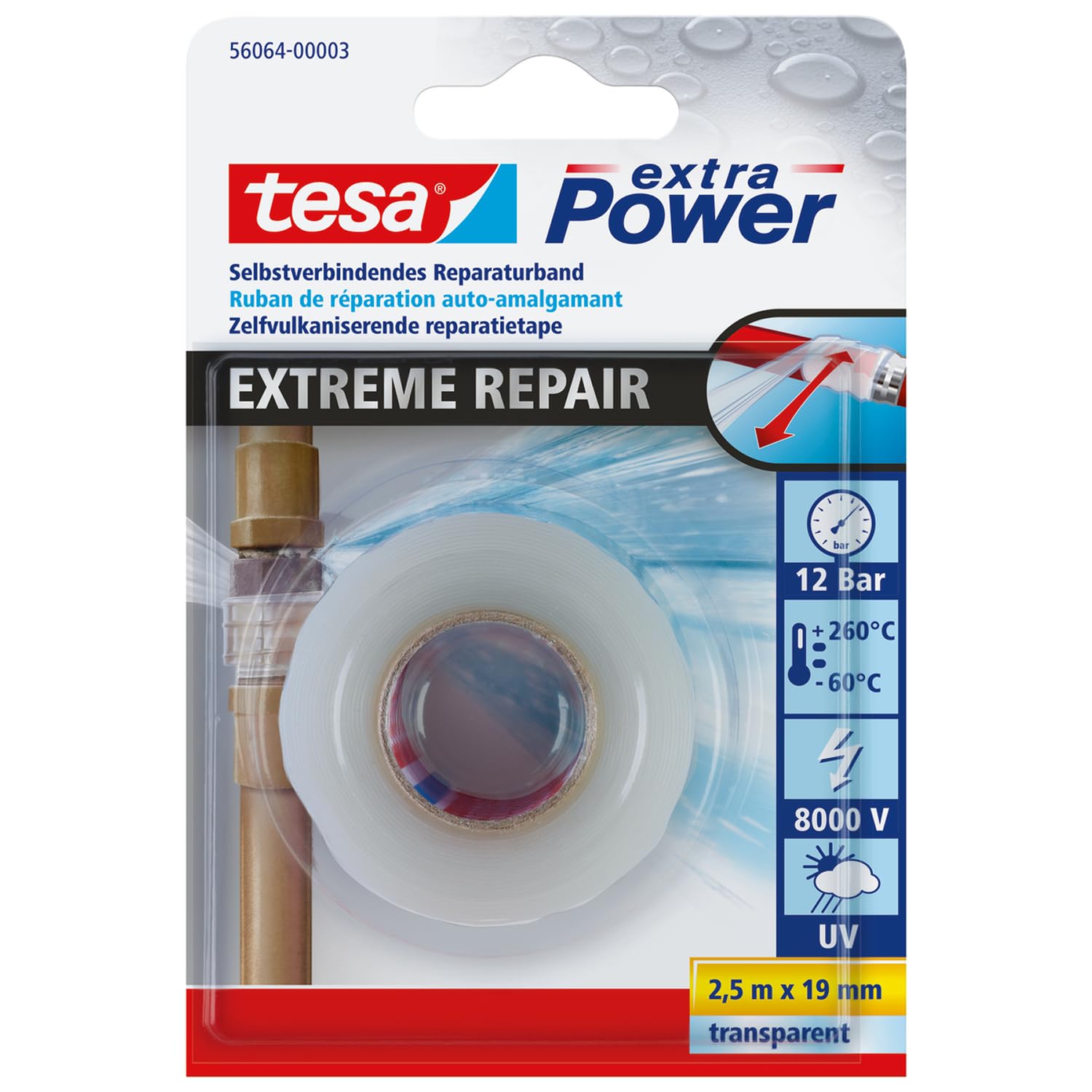 tesa-extra-power-extreme-repair-reparaturband-2-5-m-x-19-mm-transparent image 1