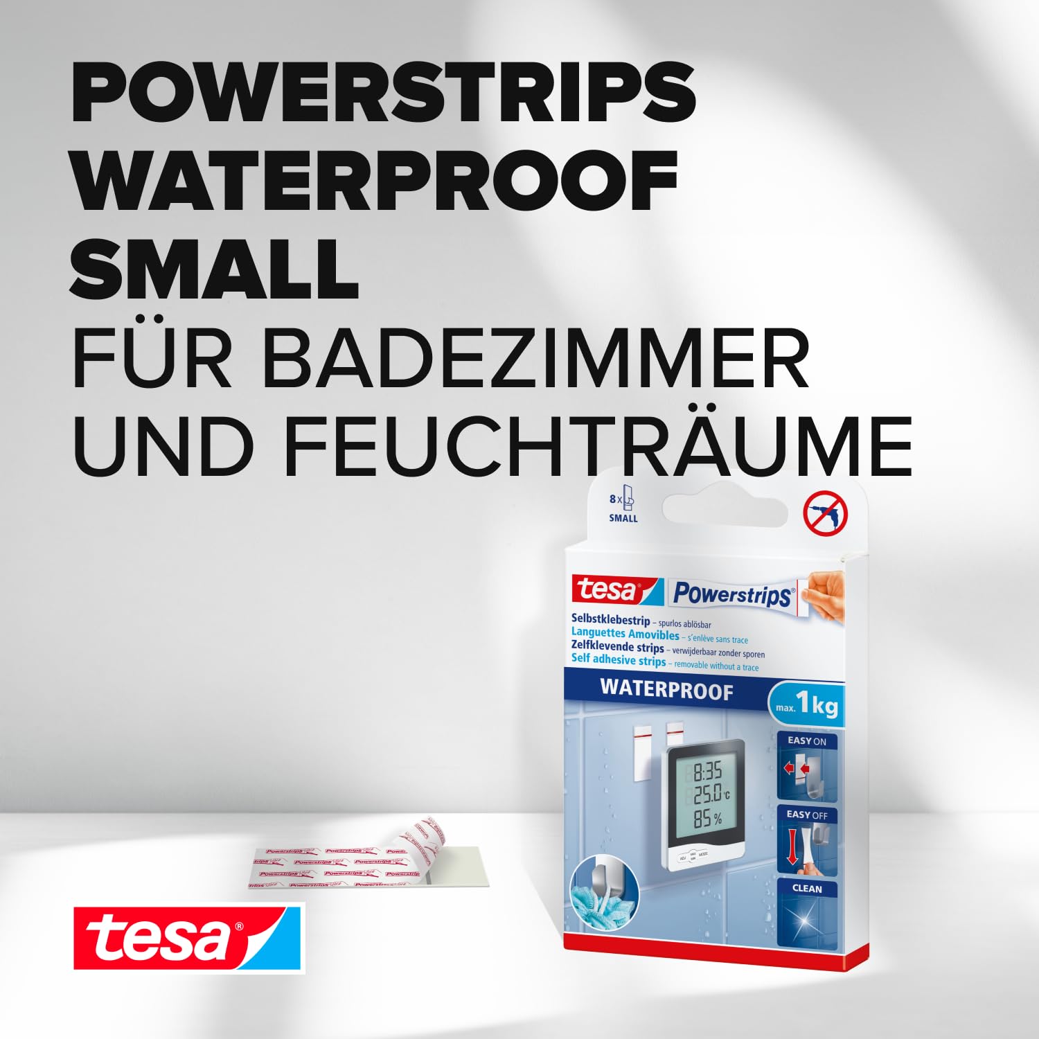 tesa-powerstrips-waterproof-strips-small-8-doppelseitige-streifen image 2