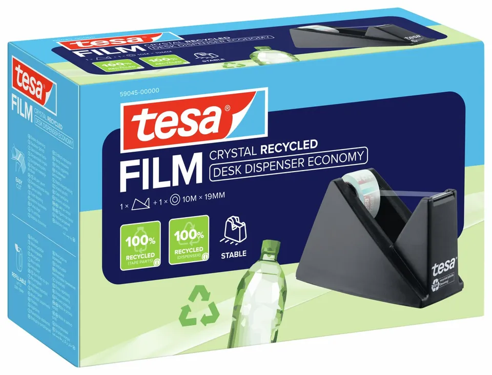 tesa-tischabroller-easy-cut-economy-recycled-inkl-tesafilm-crystal-recycled-10-m image 1