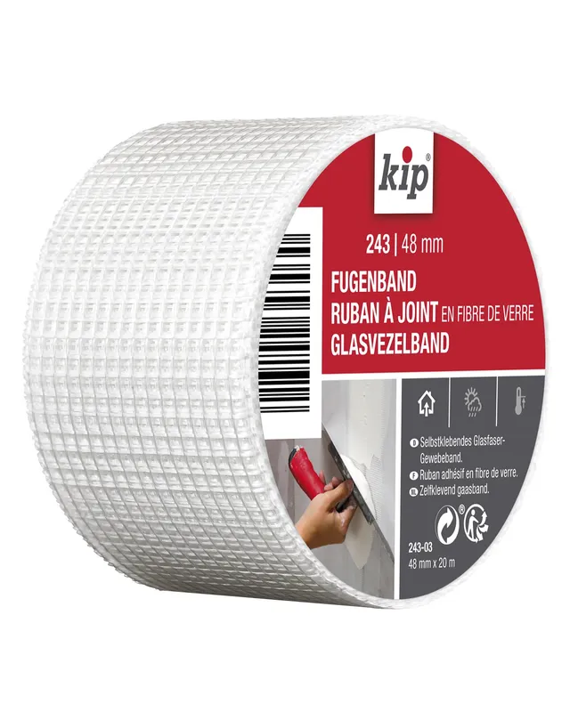 kip-243-fugenband-glasfaser-gewebeband-selbstklebend-48-mm-x-20-m image 1