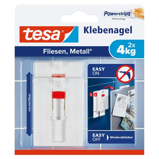 tesa-klebenagel-fliesen-metall-4-kg-2-st-ck-inkl-powerstrips image 1