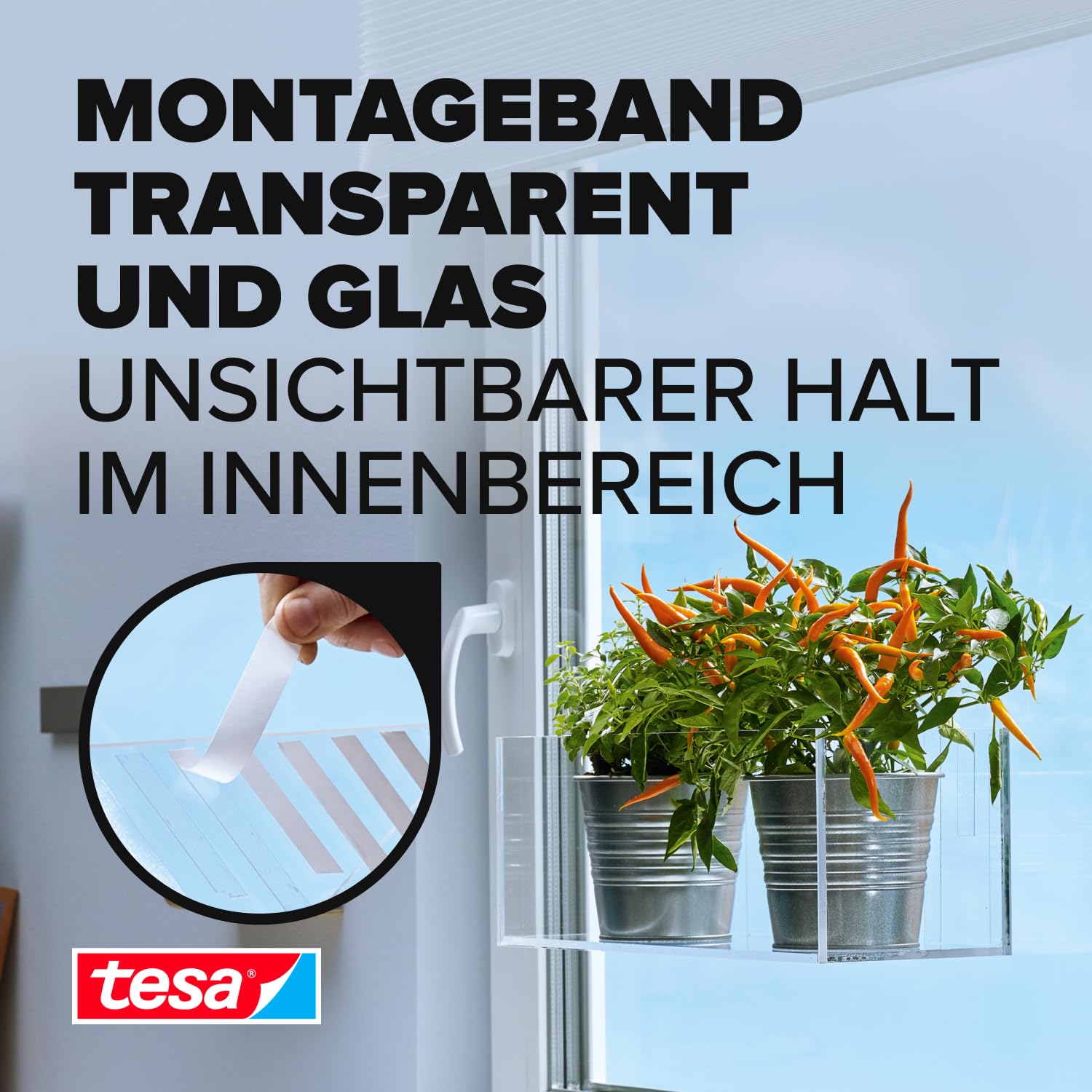 tesa-powerbond-montageband-f-r-transparente-oberfl-chen-und-glas-1-5-m-x-19-mm image 2
