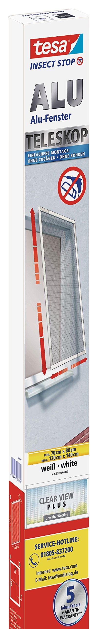 tesa-insect-stop-alu-teleskop-fliegengitter-weidf-70-120-cm-x-80-140-cm image 2
