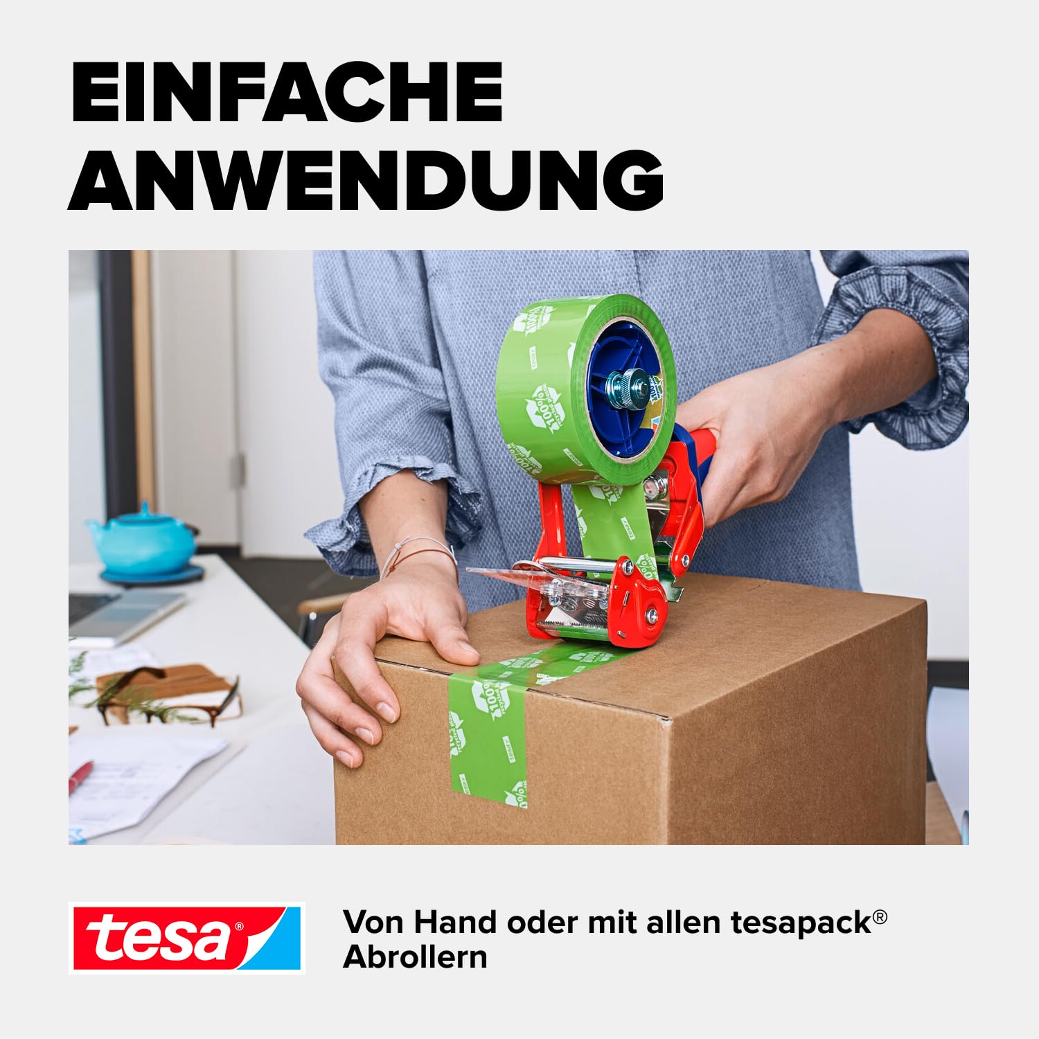 tesa-tesapack-strong-recycled-paketklebeband-66-m-x-50-mm-grfcn-bedruckt image 5