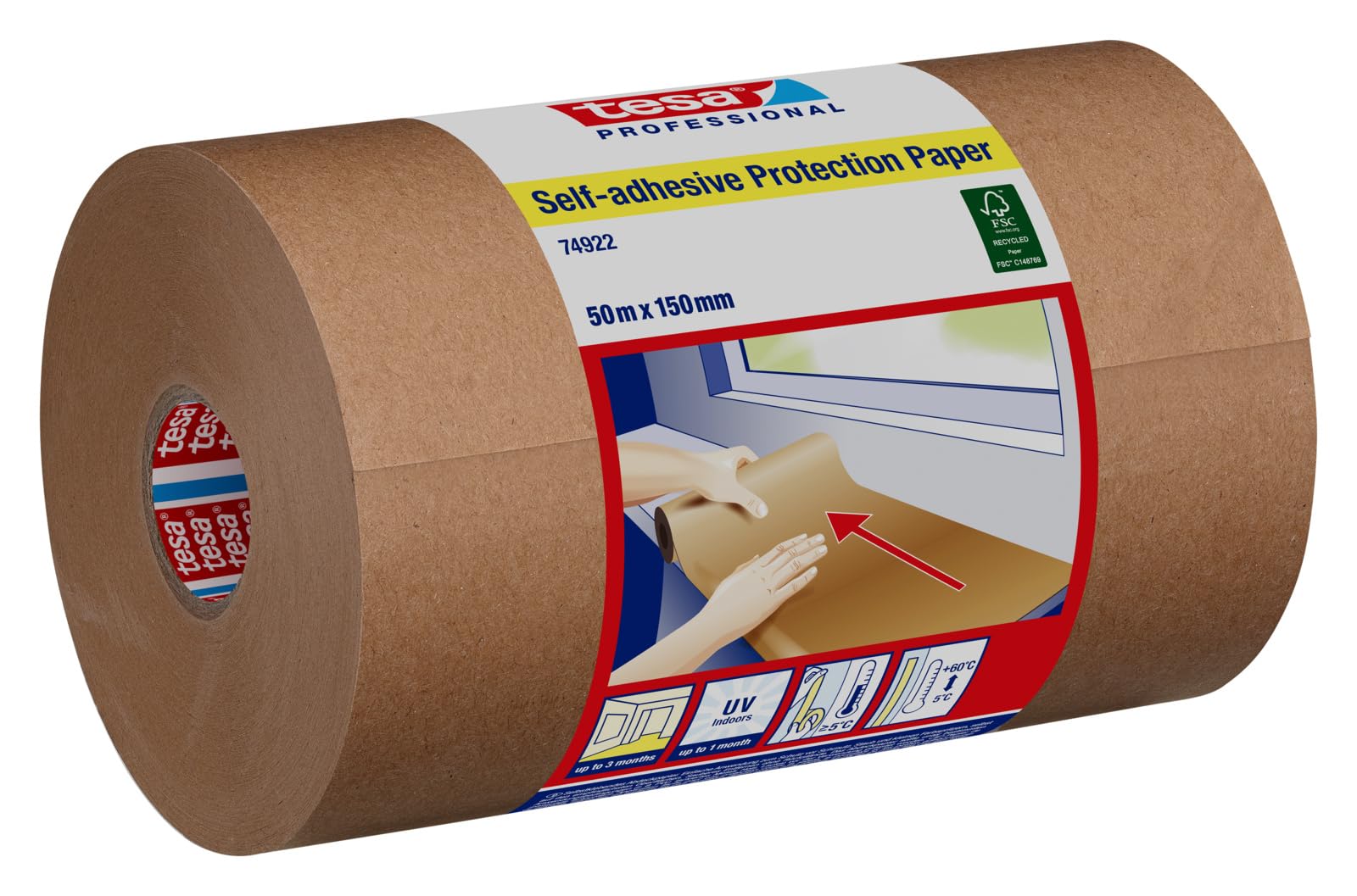 tesa-selbstklebendes-schutzpapier-10-m-x-60-cm-1-rolle-aus-recyclingpapier image 8