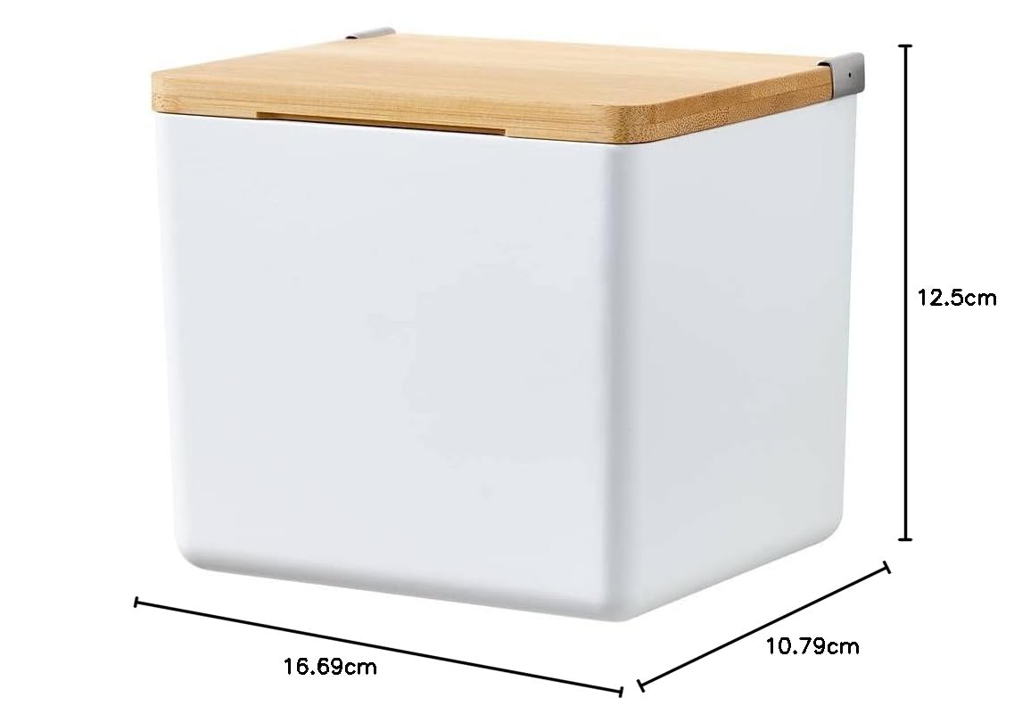 tesa-baboo-badorganizer-s-bad-aufbewahrungsbox-matt-wei-mit-bambus-deckel-122-mm image 8