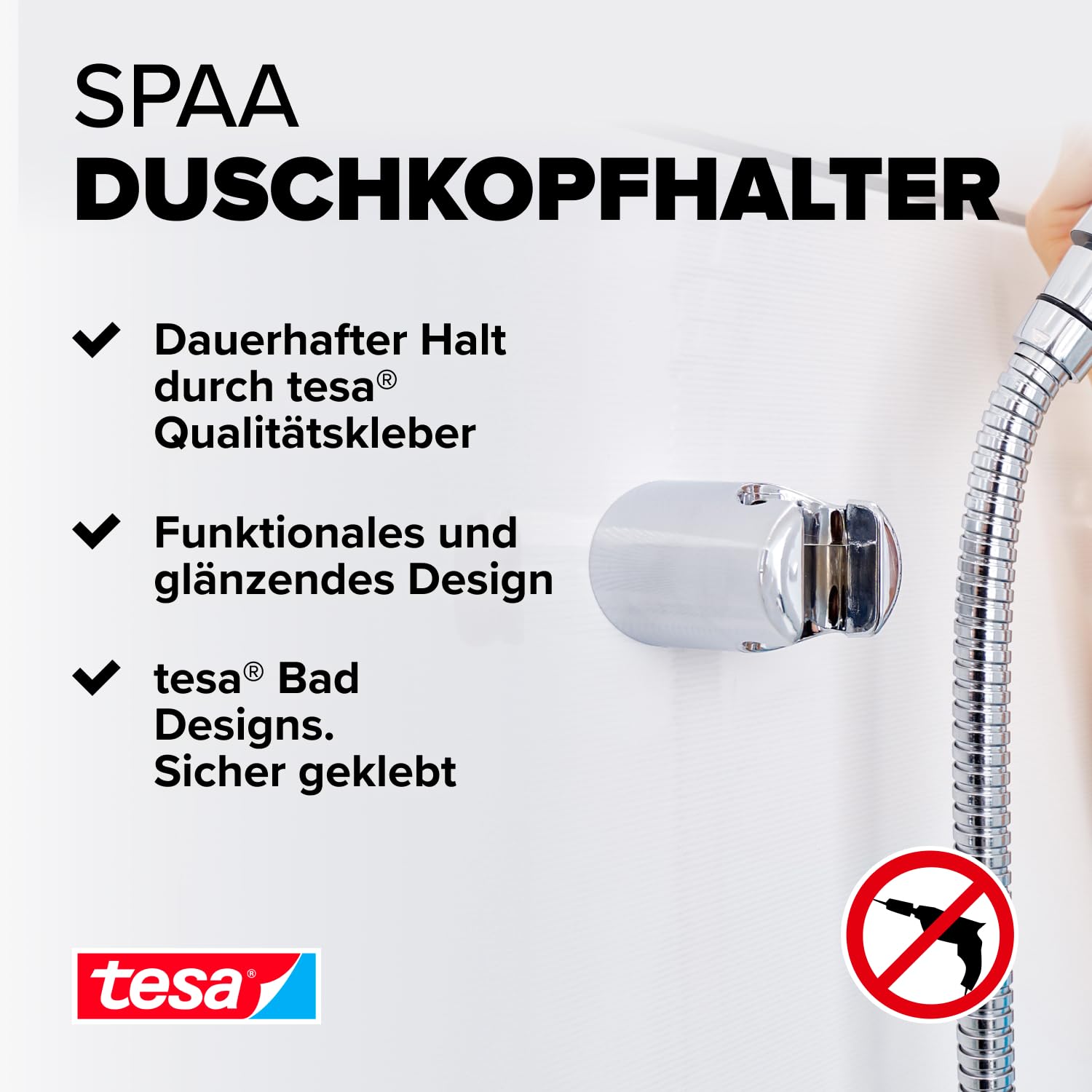 tesa-spaa-duschkopfhalterung-40-mm-x-40-mm-x-58-mm-chrom image 2