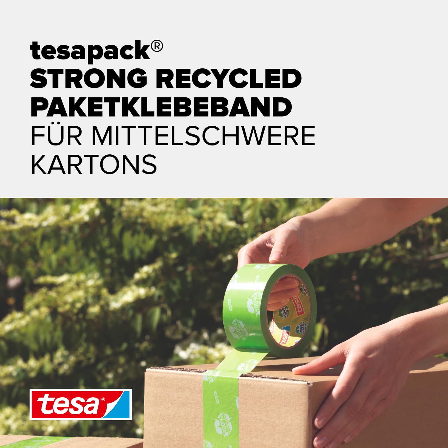 tesa-tesapack-strong-recycled-paketklebeband-66-m-x-50-mm-grfcn-bedruckt image 3