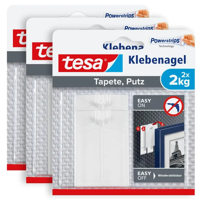 tesa-klebenagel-f-r-tapete-putz-2-kg-3-x-2-st-ck-inkl-powerstrips image 1