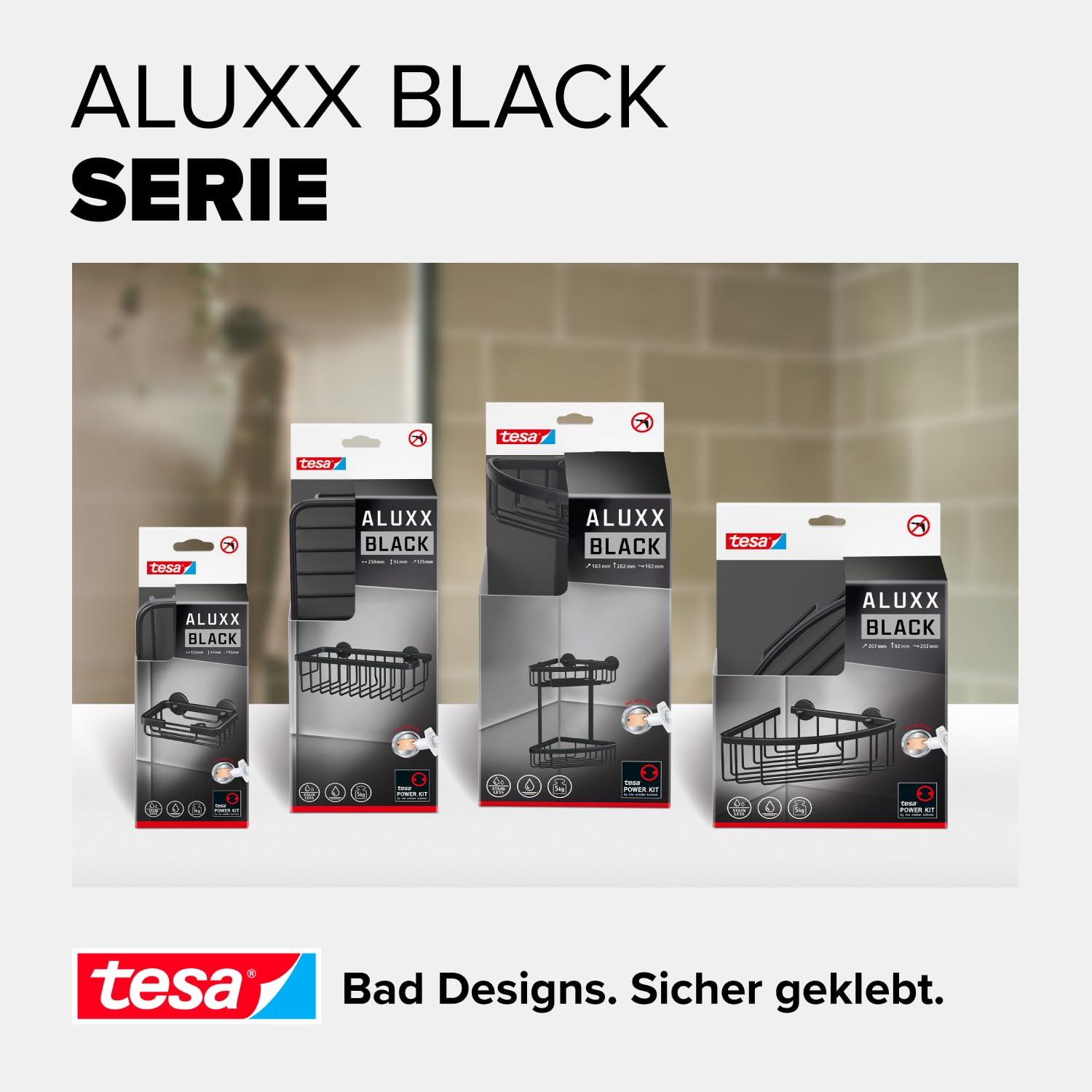 tesa-aluxx-black-duschablage-92-x-250-x-125-mm-schwarz-matt-ohne-bohren image 7