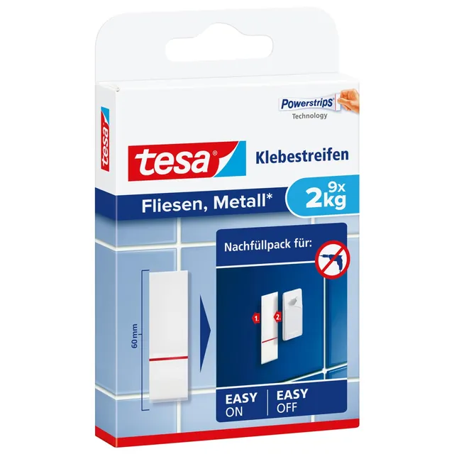 tesa-powerstrips-klebestreifen-f-r-fliesen-und-metall-2-kg-9-streifen image 1