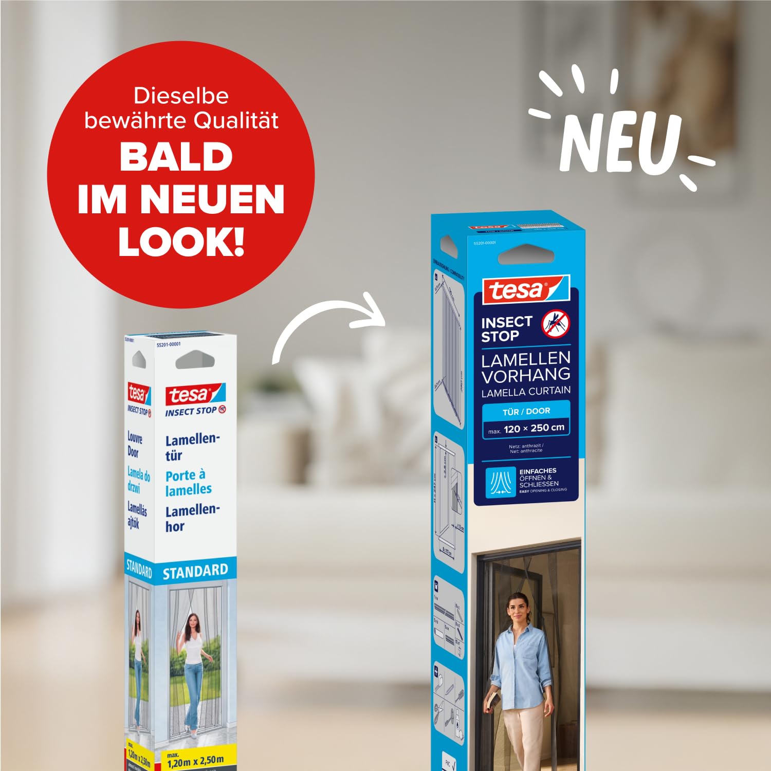 tesa-insect-stop-lamellen-vorhang-120-x-250cm-anthrazit-4-teilig image 2