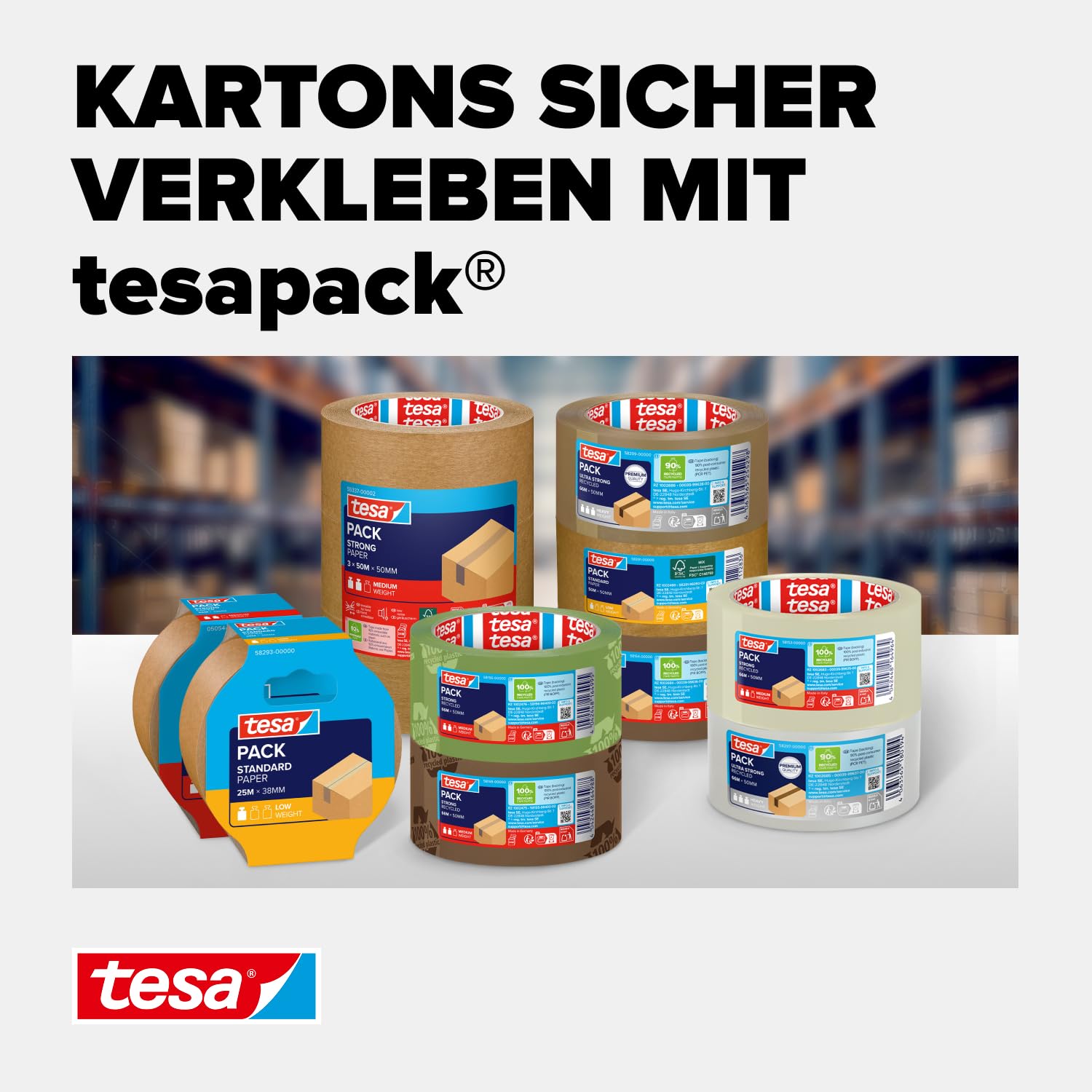 tesa-tesapack-ultra-strong-recycled-packband-66-m-x-50-mm-braun image 8
