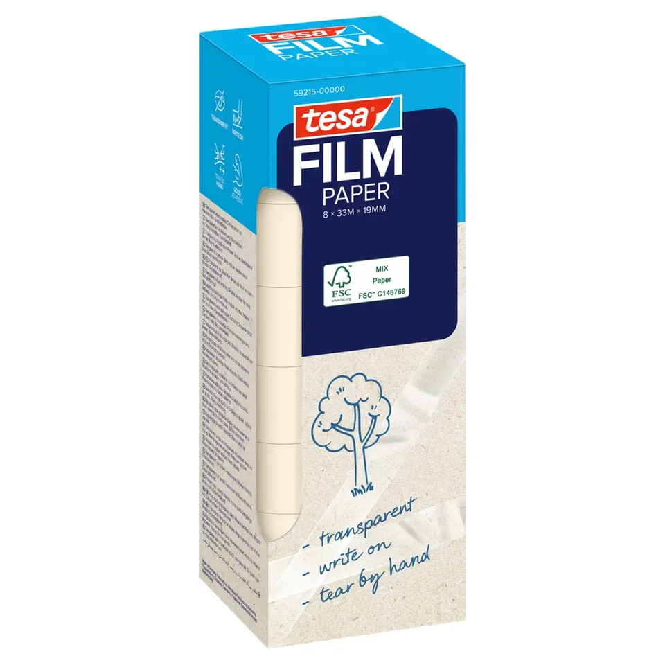 tesa-tesafilm-paper-transparent-19-mm-x-33-m-8-rollen image 1