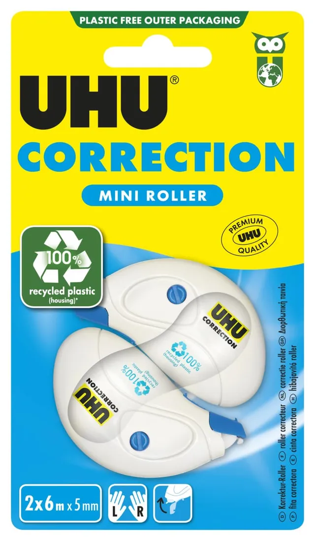 uhu-correction-roller-mini-korrekturroller-6-m-x-5-mm-wei-8f image 1