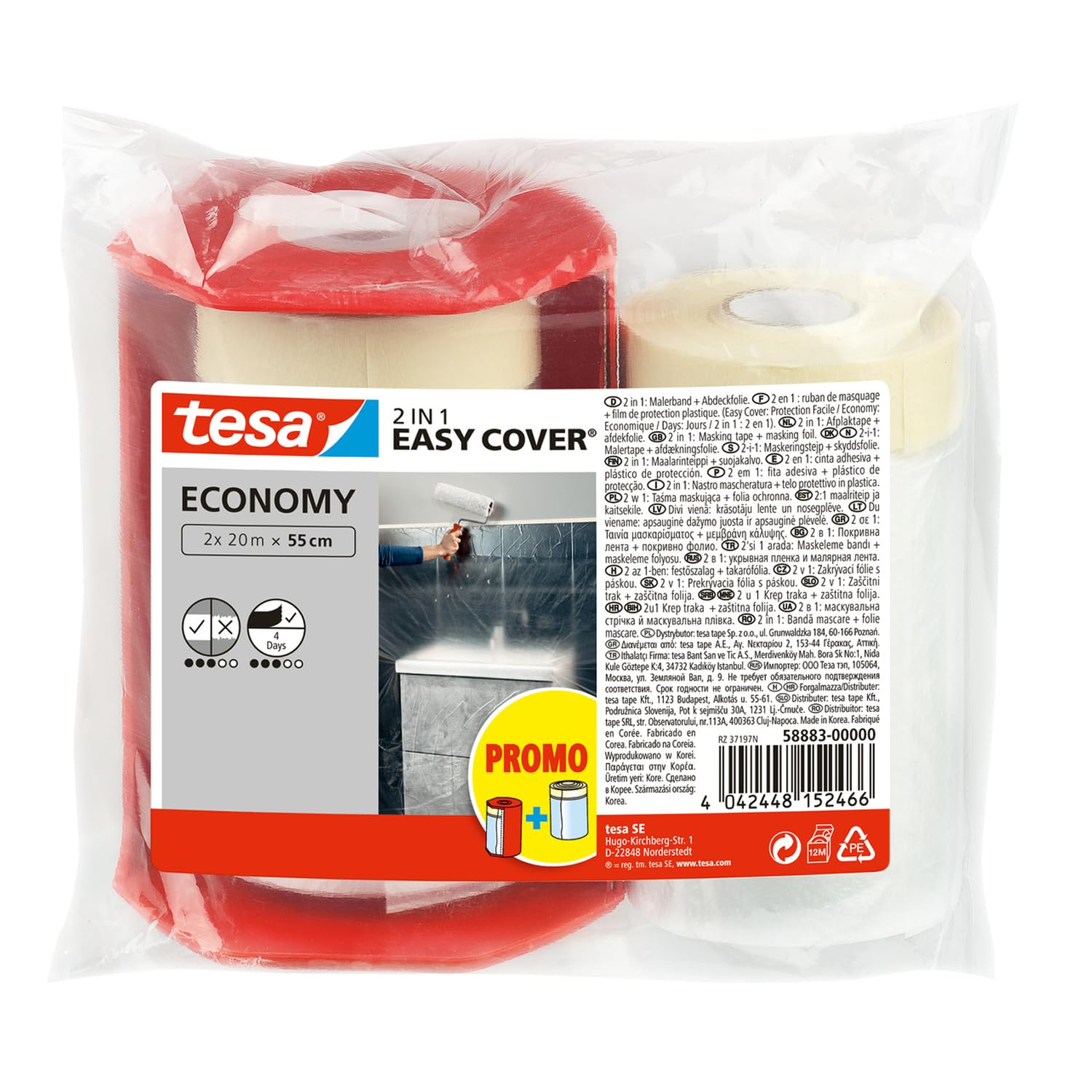tesa-easy-cover-economy-abdeckfolie-mit-kreppband-33-m-x-140-cm image 8