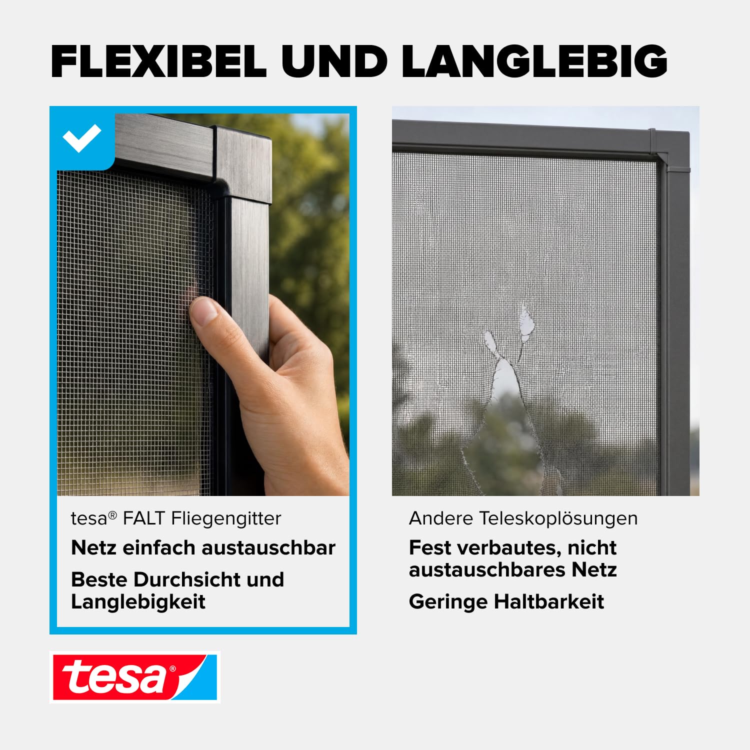 tesa-insect-stop-falt-fliegengitter-fenster-80-140-cm-anthrazit-alu-rahmen image 5
