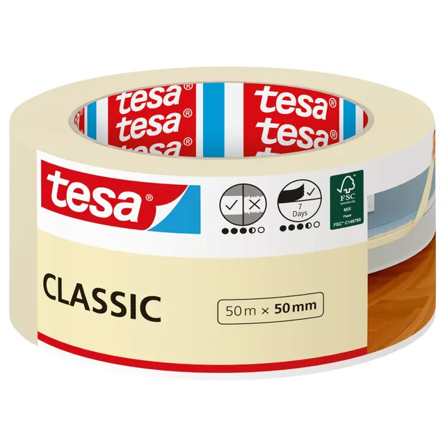 tesa-malerband-classic-hellbeige-50-m-x-50-mm image 1