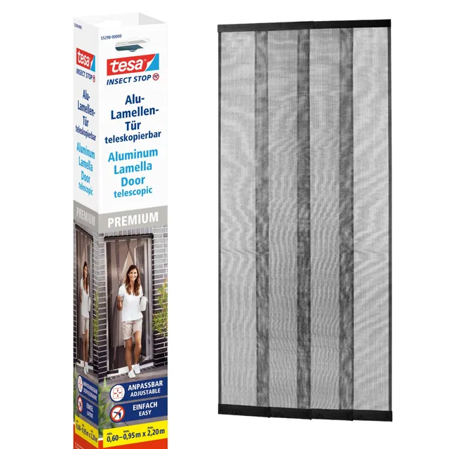tesa-insect-stop-alu-lamellen-vorhang-premium-95-x-220-cm-anthrazit image 1