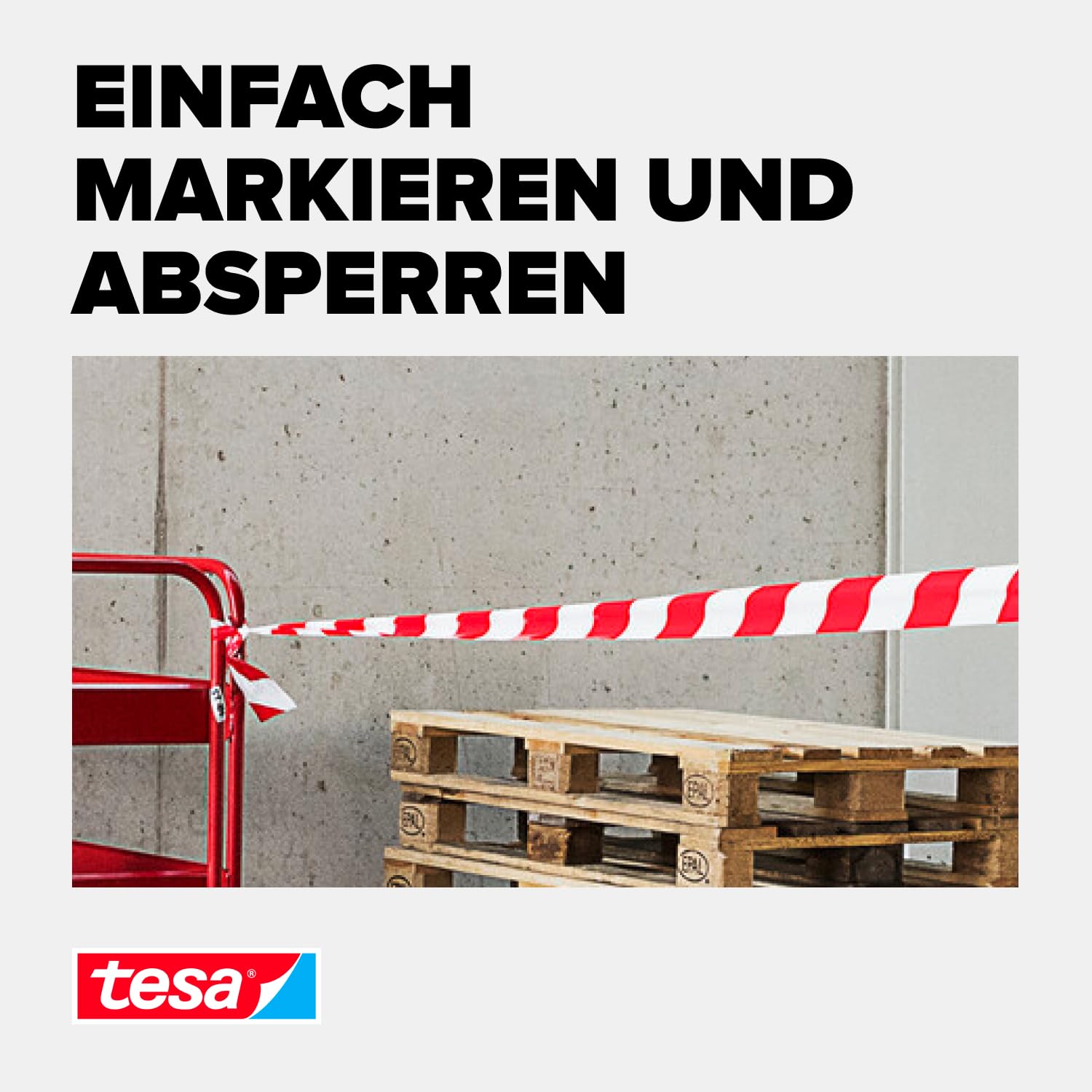 tesa-signal-absperrband-4er-pack-100-m-x-80-mm-rot-wei-nicht-klebend image 6