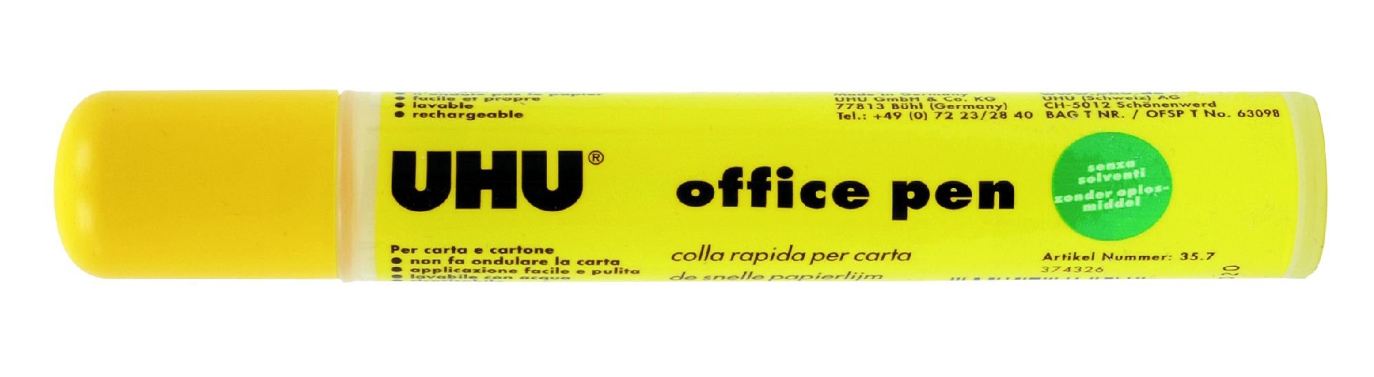 uhu-klebepen-office-l-sungsmittelfrei-transparent-60-g image 1