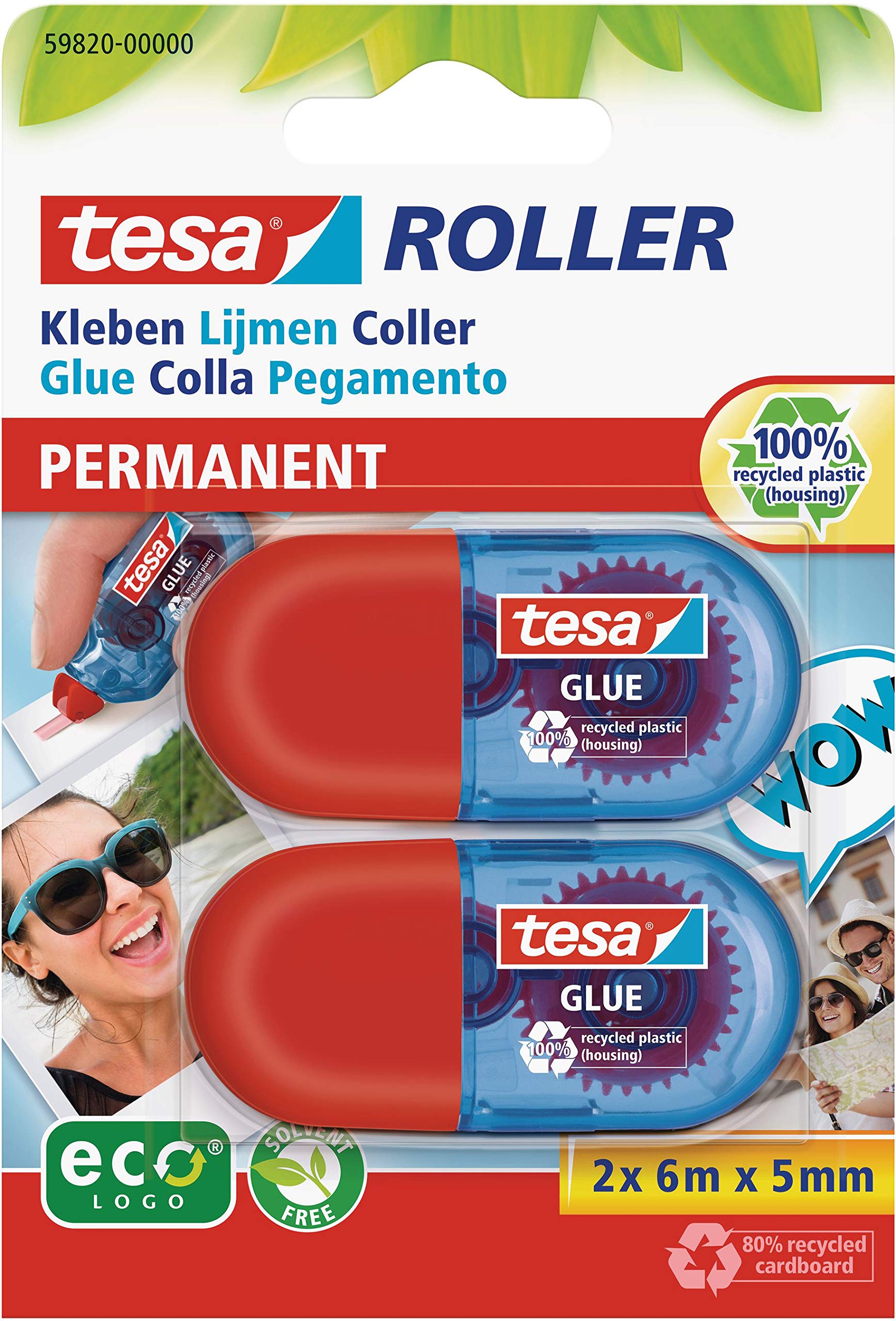 tesa-glue-roller-permanent-mini-kleberoller-2-st-ck-2-x-6-m-x-5-mm image 1